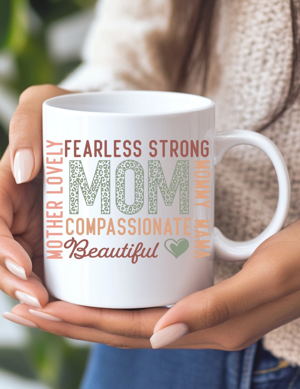 "MOM" Inspirational Word Cloud Mug